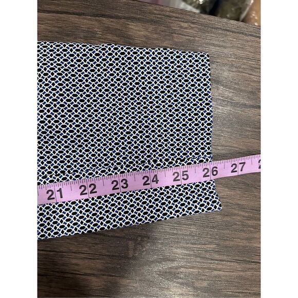 Kenar Royal Blue White Patterned Ankle Business Pants Size 4 - Picture 12 of 13